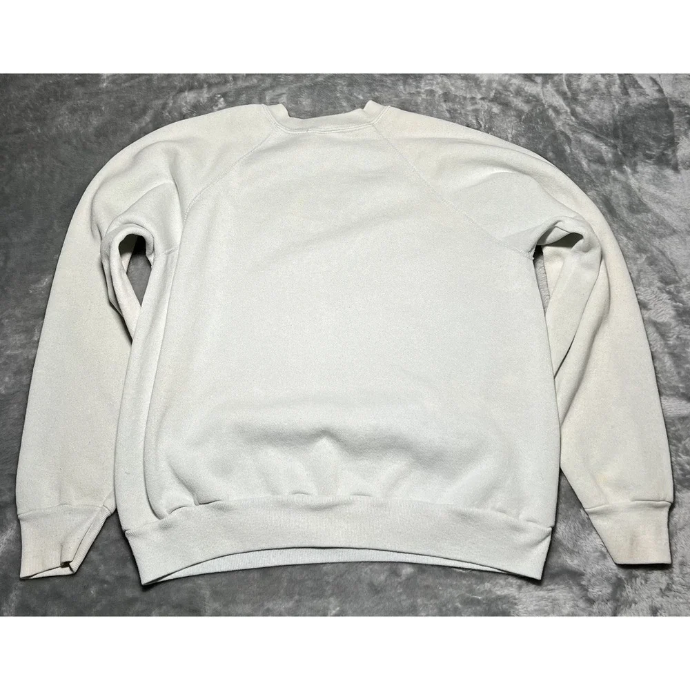 Tultex Sweater Men Size Large Light Blue Blank Made In USA Sky Blue